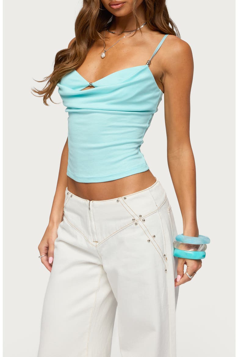 Layered Crop Camisole, Alternate, color, TURQUOISE