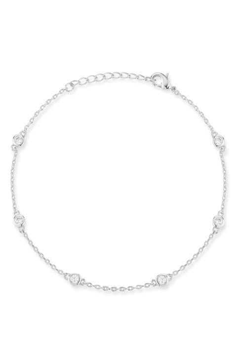 Cubic Zirconia Station Bracelet