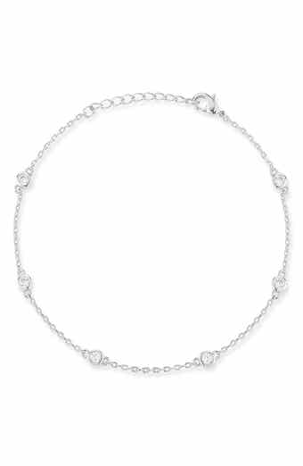 Cubic Zirconia Station Bracelet