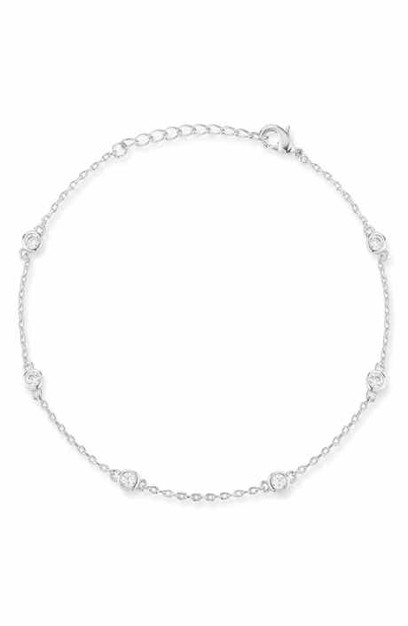 Cubic Zirconia Station Bracelet