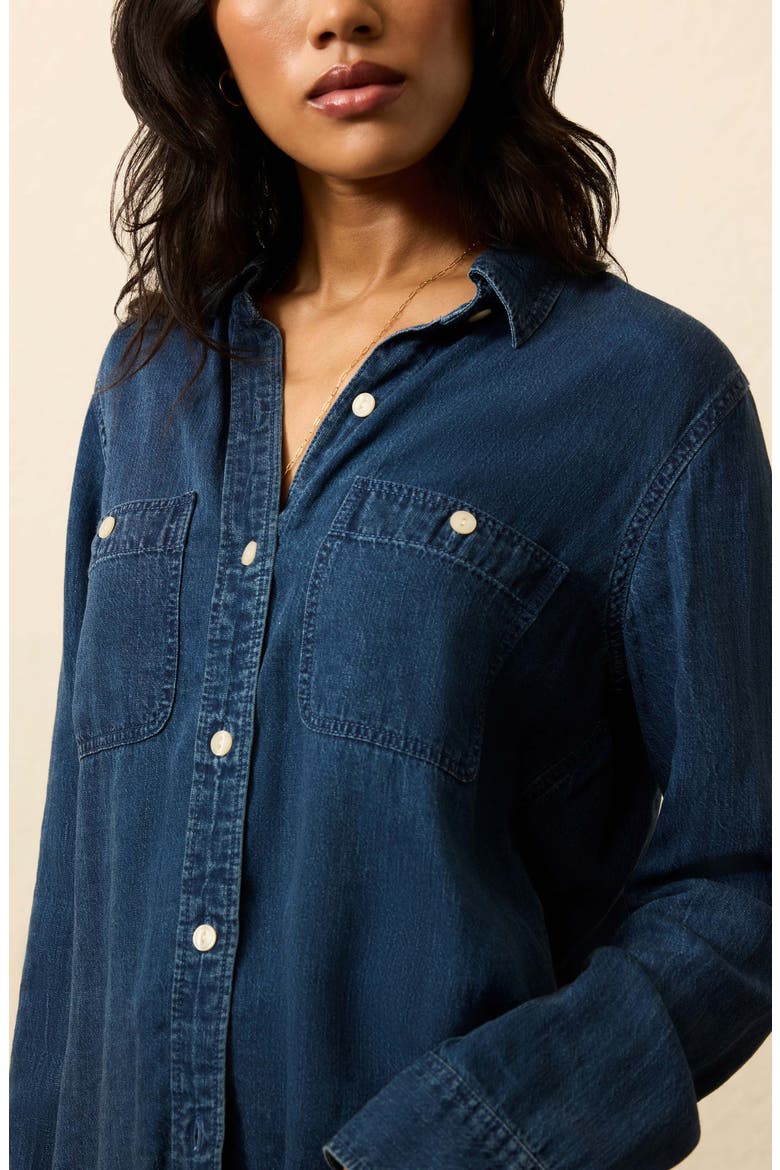 Tried & True Chambray Classic Shirt, Alternate, color, NIGHT LAGOON WASH