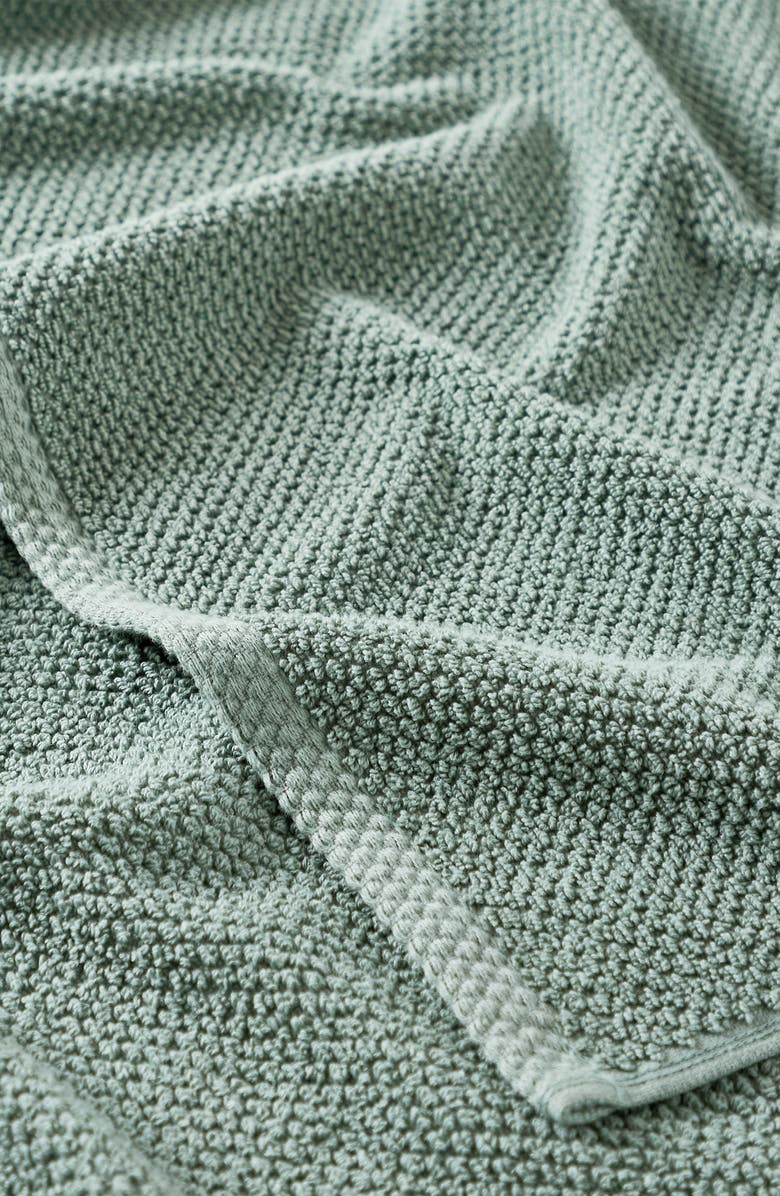 Woven & Weft Cotton 4-Pack Textured Bath Towel Set, Alternate, color, Eucalyptus