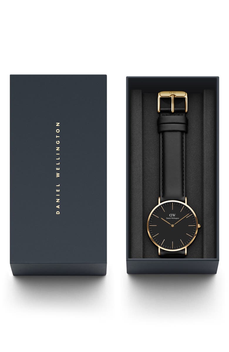 Daniel Wellington Classic Sheffield Leather Strap Watch, 40mm, Alternate, color, 