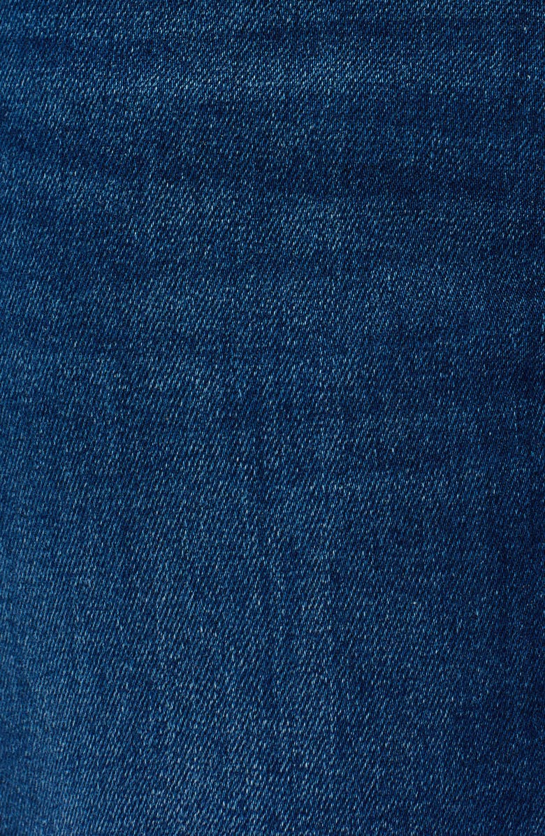 Bayeas Frayed Mid Rise Ankle Barrel Leg Jeans, Alternate, color, Dark Blue