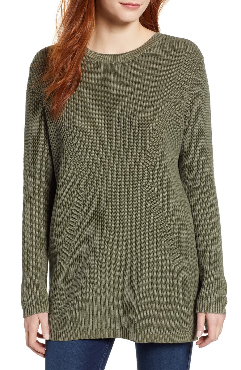 Caslon<sup>®</sup> Tie Back Tunic Sweater, Main, color, 
