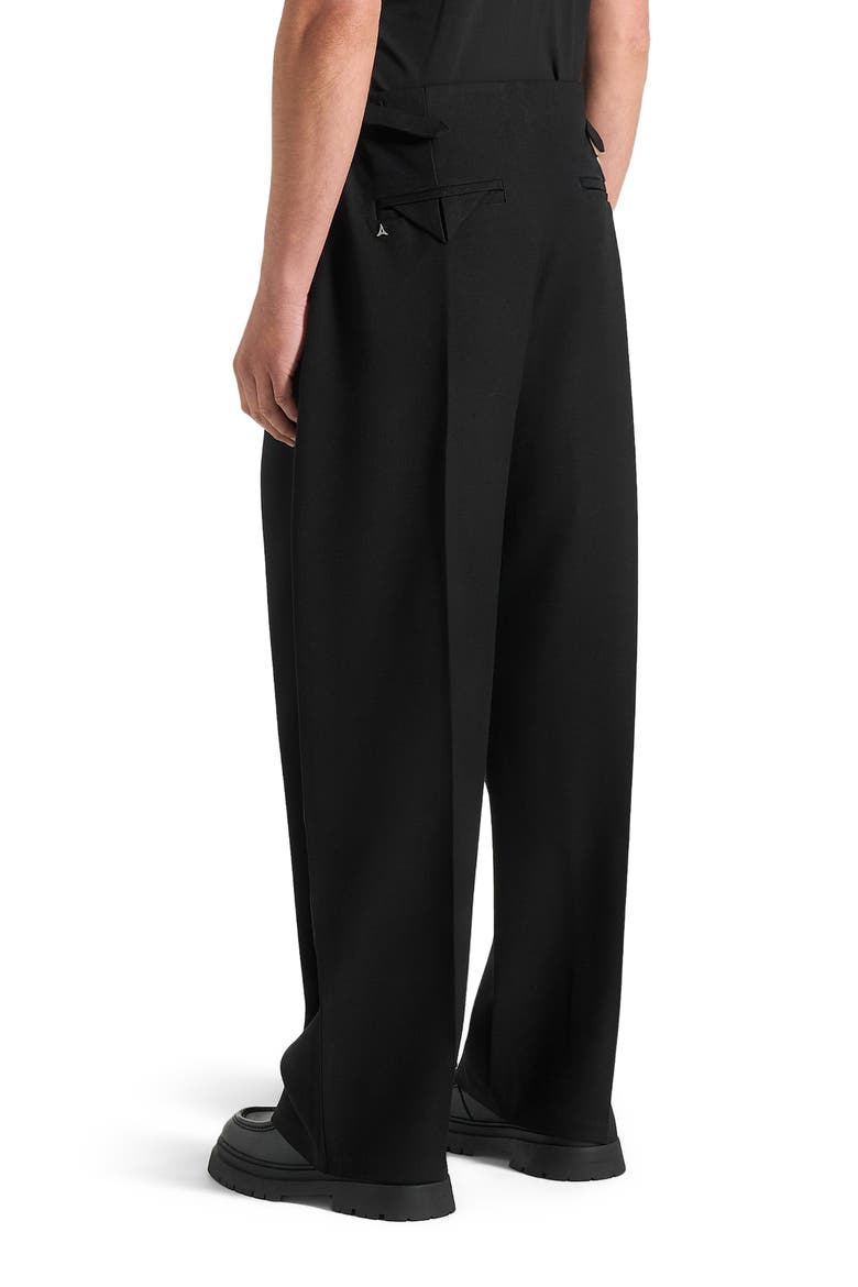 Lior Box Pleat Wide Leg Trousers, Alternate, color, Black