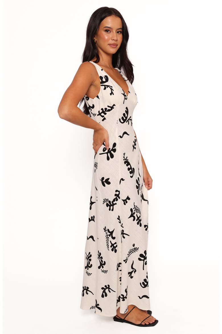Tulsi Abstract Print Maxi Dress, Alternate, color, OFF WHITE PRINT