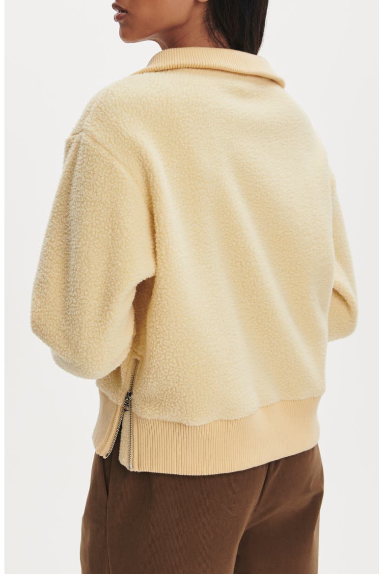 Jaylin High Pile Fleece Half-Zip Pullover, Alternate, color, REED YELLOW