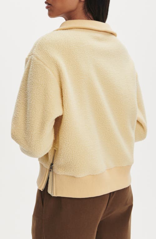 Varley Jaylin High Pile Fleece Half-zip Pullover In Yellow