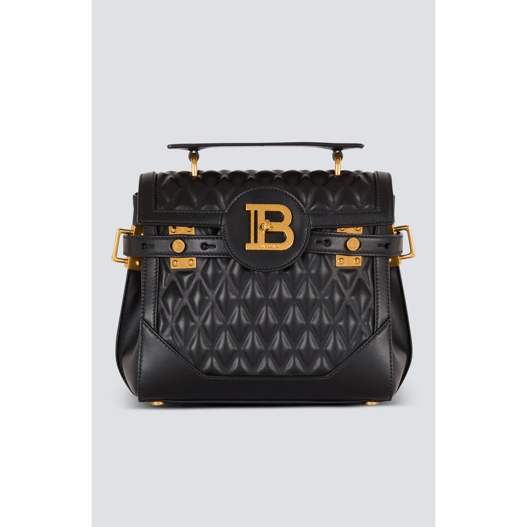 Balmain Bbuzz 23 Quilted Lambskin Satchel Bag
