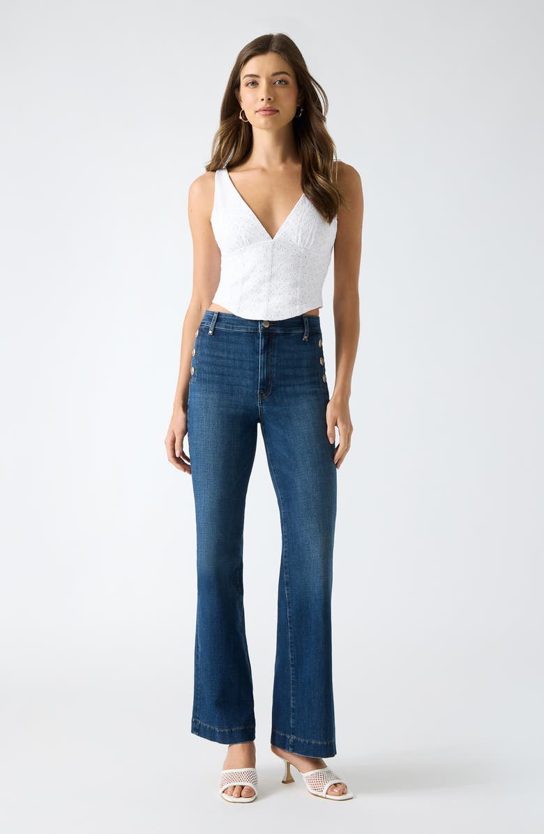 GUESS New Faye Flare Jeans, Alternate, color, Blue