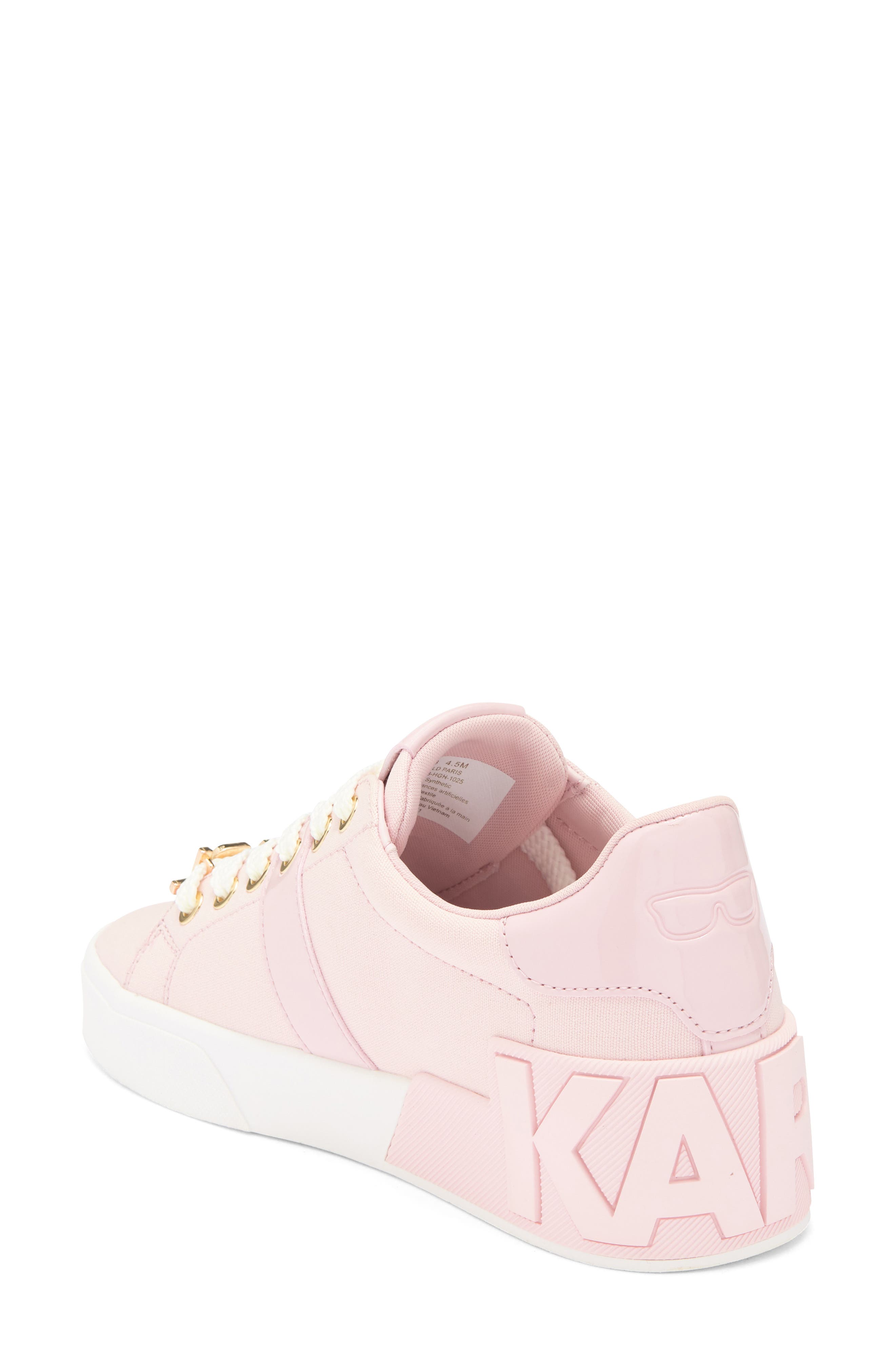 KARL LAGERFELD PARIS Mablyn Low Top Sneaker, Alternate, color, Light Blush