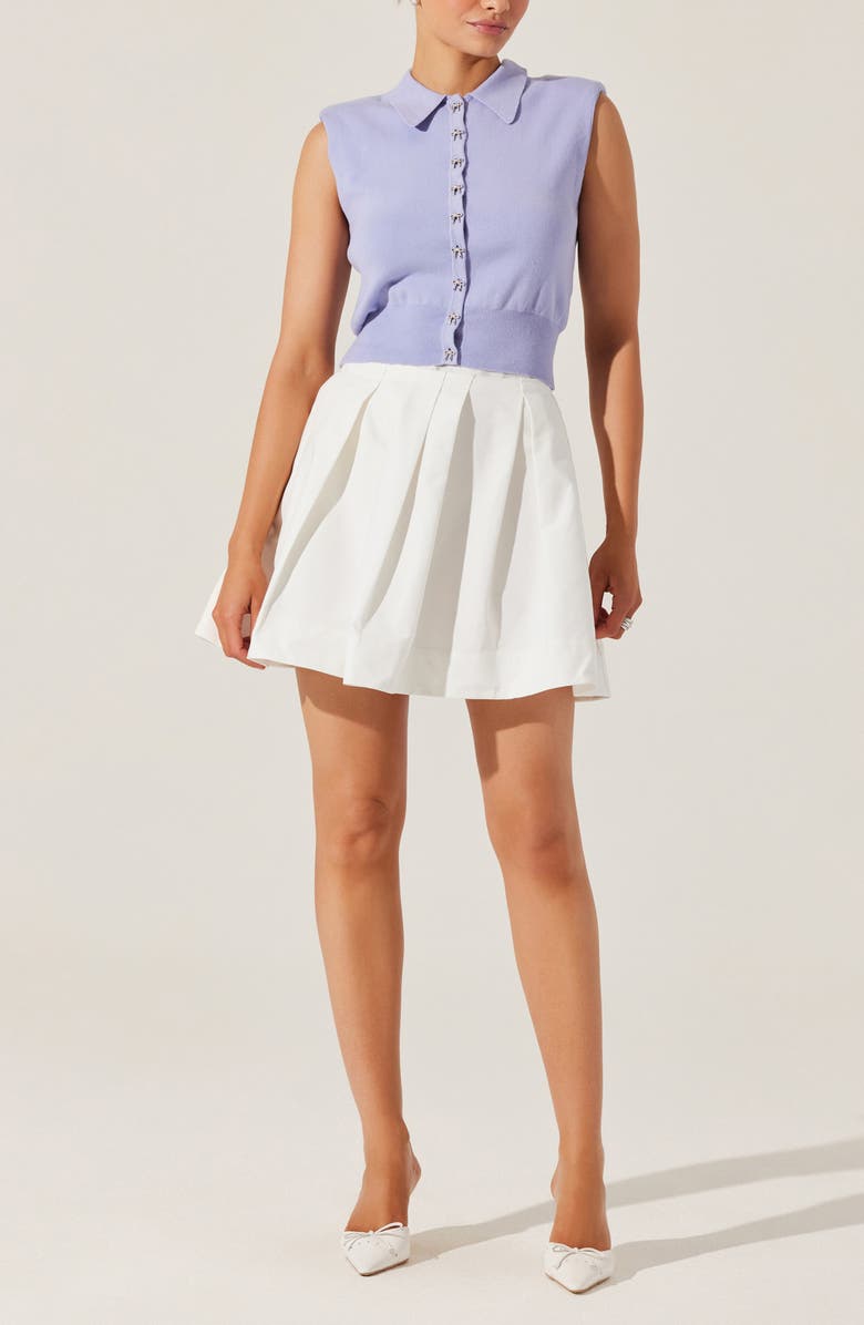 ASTR the Label Kori Collared Cotton Sweater Vest, Alternate, color, Periwinkle