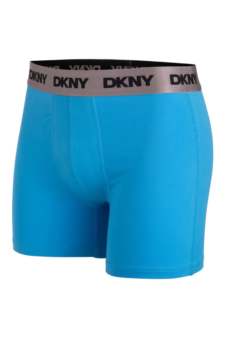 Cotton Stretch Pack of 4 Boxer Briefs, Alternate, color, JET/ ATOMIC BLUE/ WHITE/ GREY