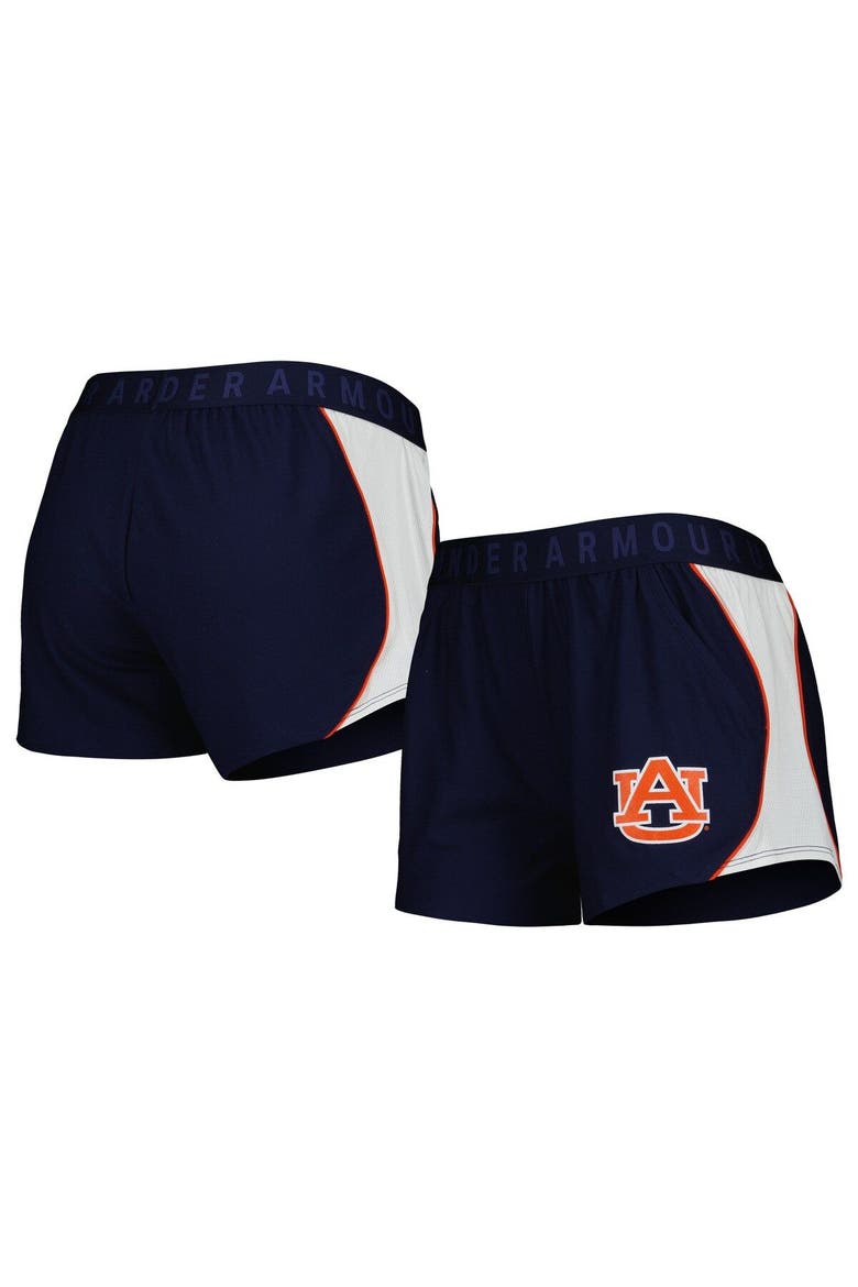 Women's Under Armour Navy/Orange Auburn Tigers Game Day Tech Mesh Performance Shorts, Main, color, Navy