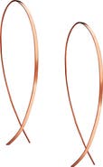 LANA 14K Gold Flat Upside Down Hoop Earrings