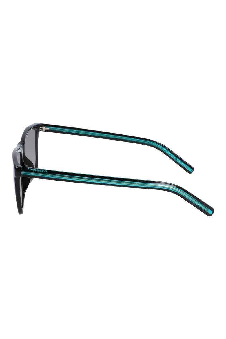Chuck 56mm Rectangle Sunglasses, Alternate, color, BLACK/ BLACK