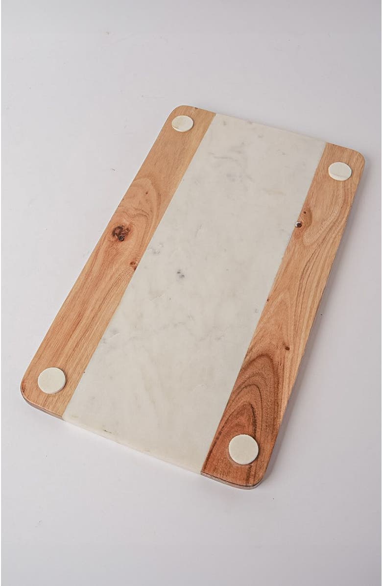 Verve Culture Marble Serving Board - Rectangle, Alternate, color, Grey