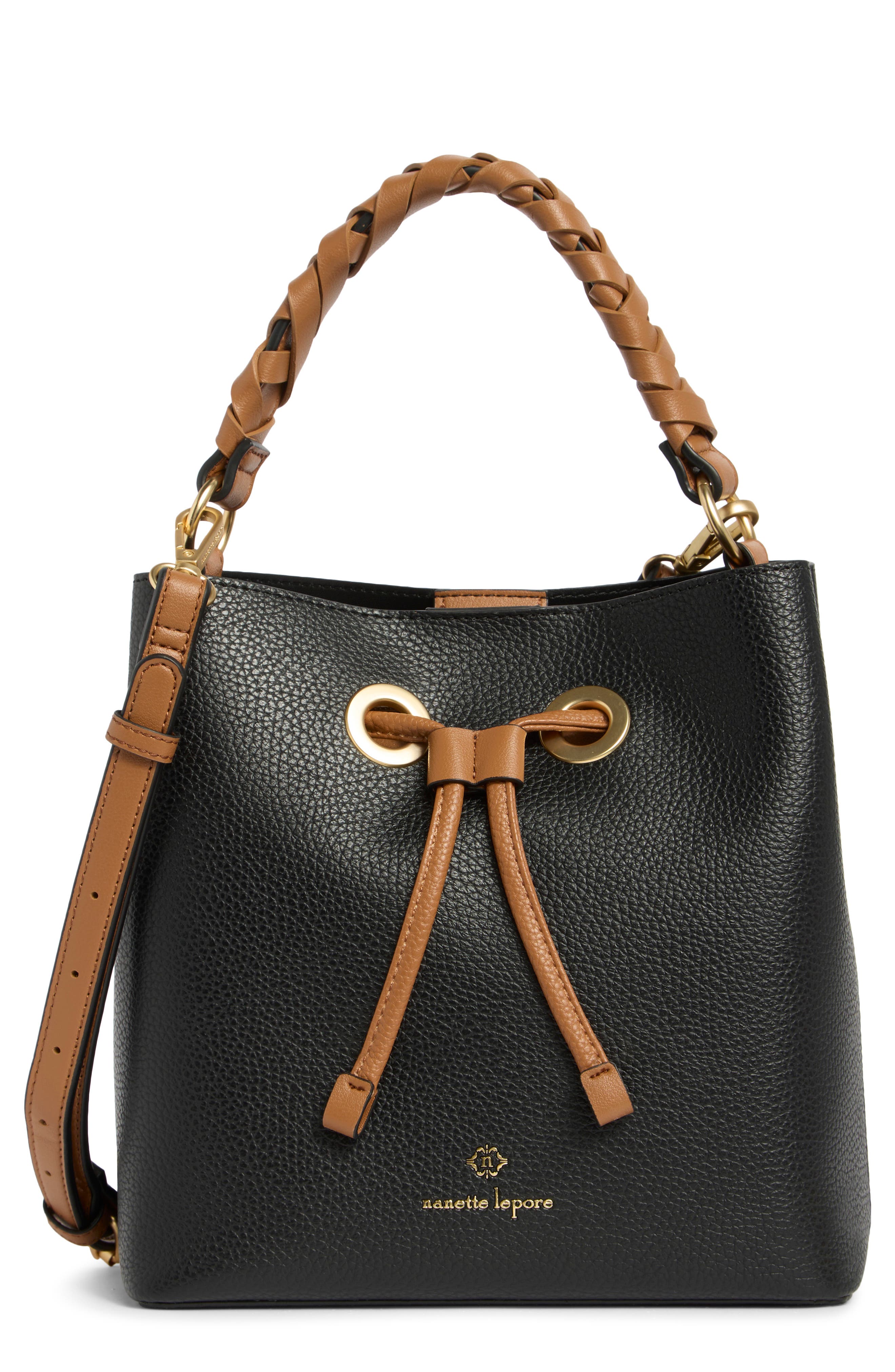 Nanette Lepore Faux Leather Bucket Bag, Main, color, 