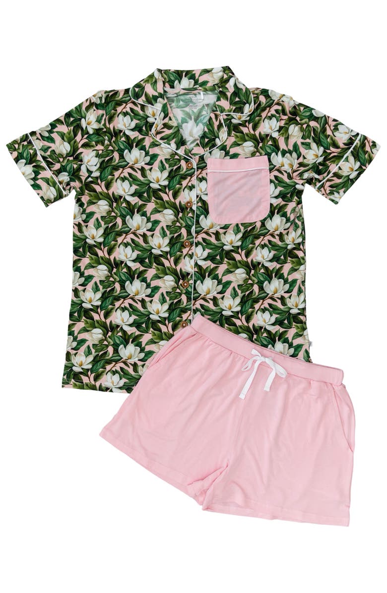 Laree + Co Magnolia Women's Luxe Lounge Short Set, Main, color, Green