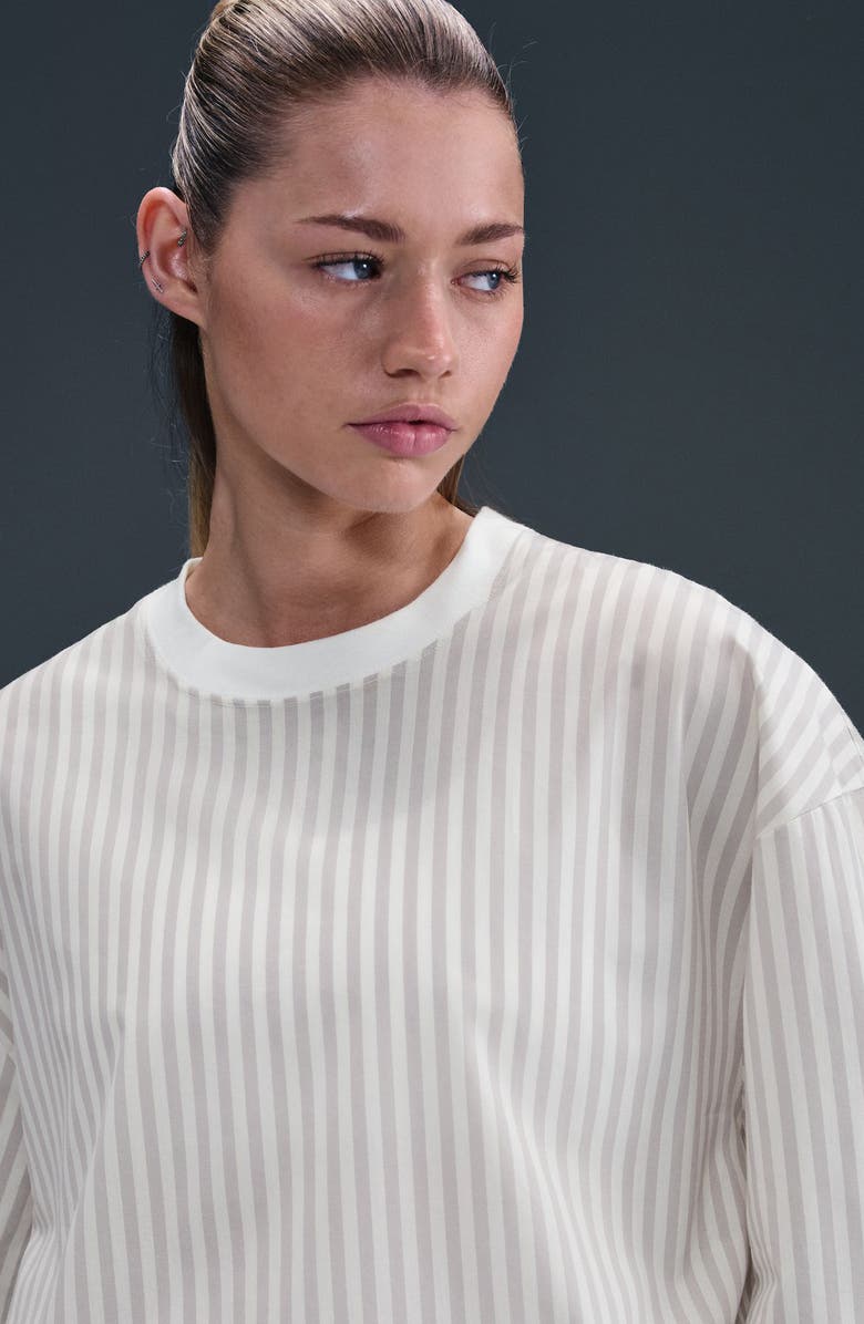 Nike Sportswear Stripe Cotton Poplin Shirt, Alternate, color, 