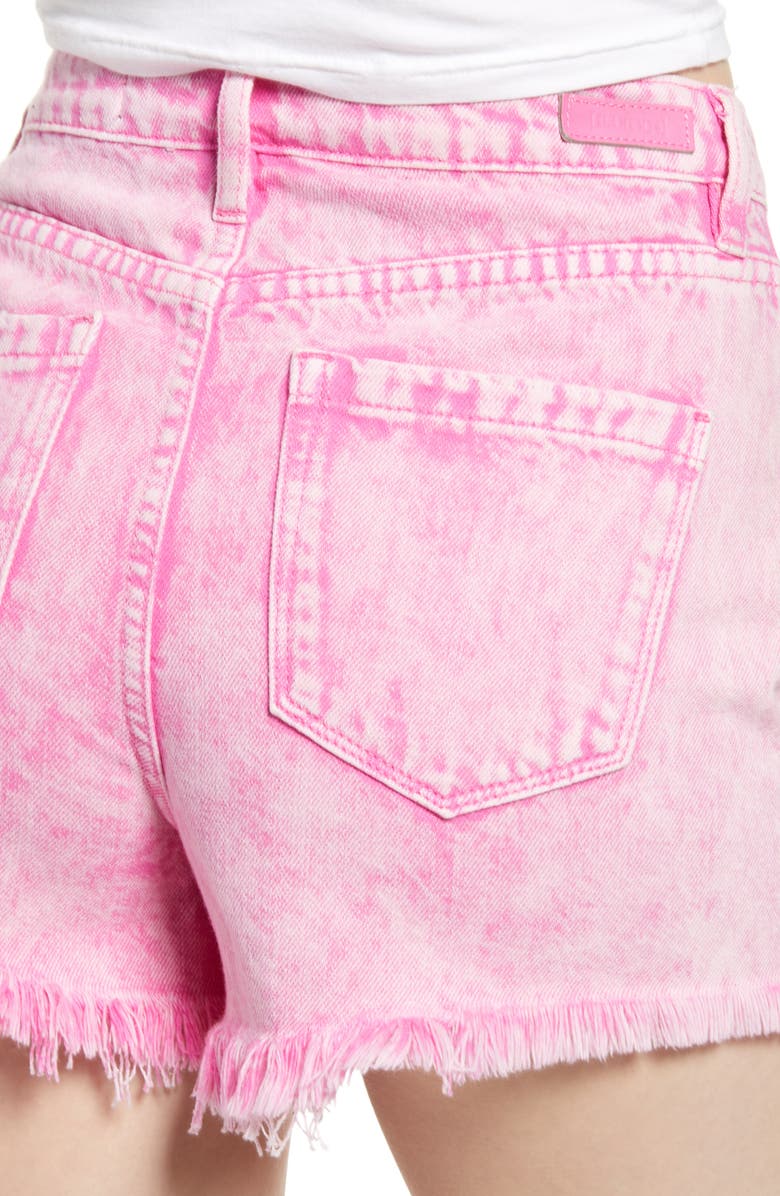 BLANKNYC Reeve Cutoff Denim Shorts, Alternate, color, Flamingo