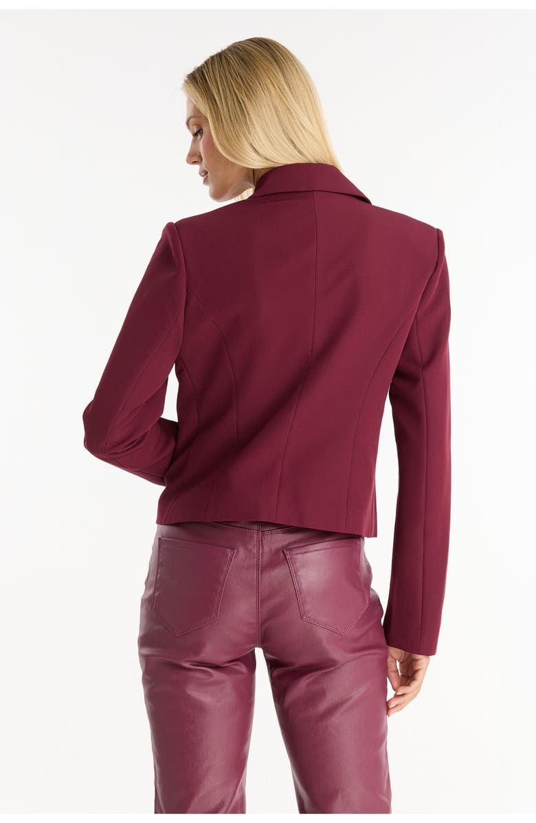 The Noli Shop Gabrielle Double Breasted Blazer, Alternate, color, Merlot