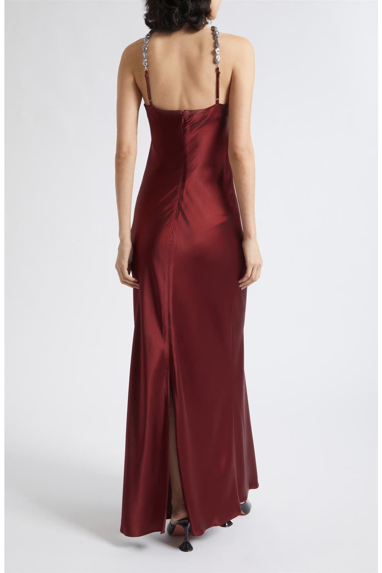 Cadence Halter Neck Gown, Alternate, color, PINOT