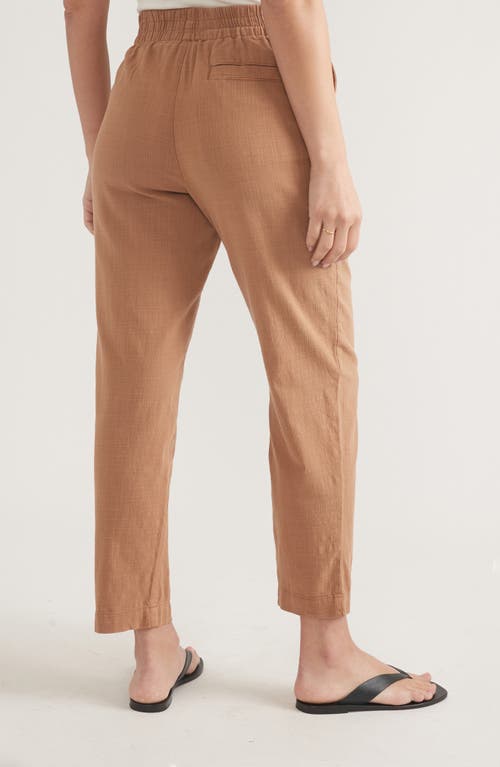 Marine Layer Elle Relaxed Crop Pants In Toasted Coconut