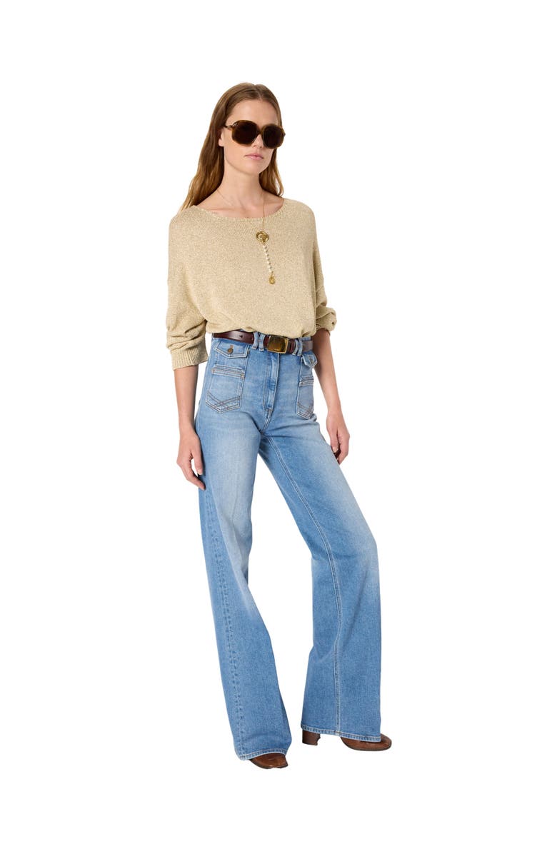 GERARD DAREL Anna Flared High Waisted Jeans, Alternate, color, Jeans