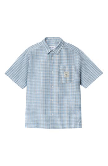 Butter Goods Equipment Plaid Short Sleeve Button-up Shirt In Blue