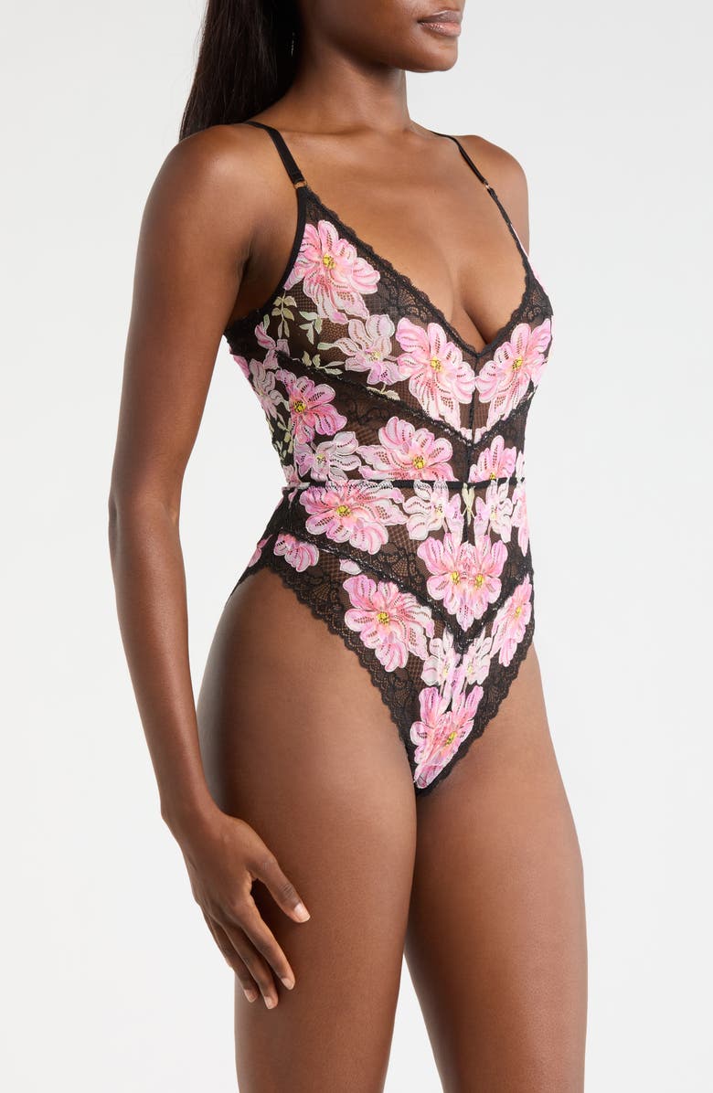KILO BRAVA Floral Lace Teddy, Alternate, color, Printed Primrose