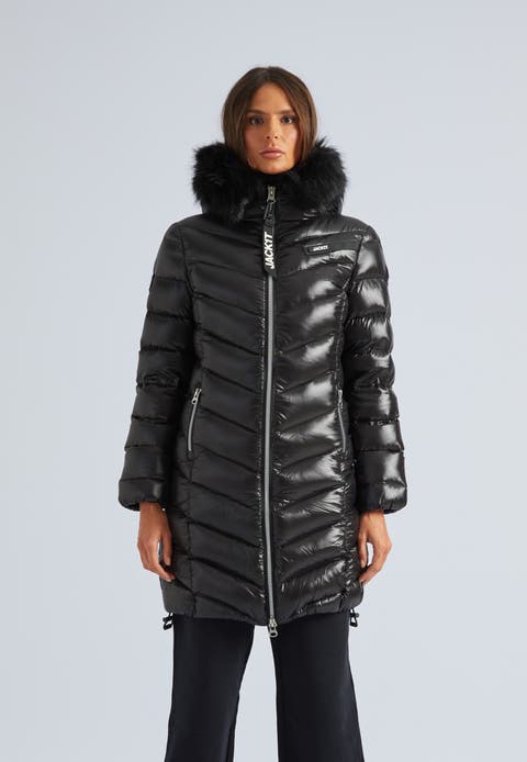 Longline Hooded Down Coat