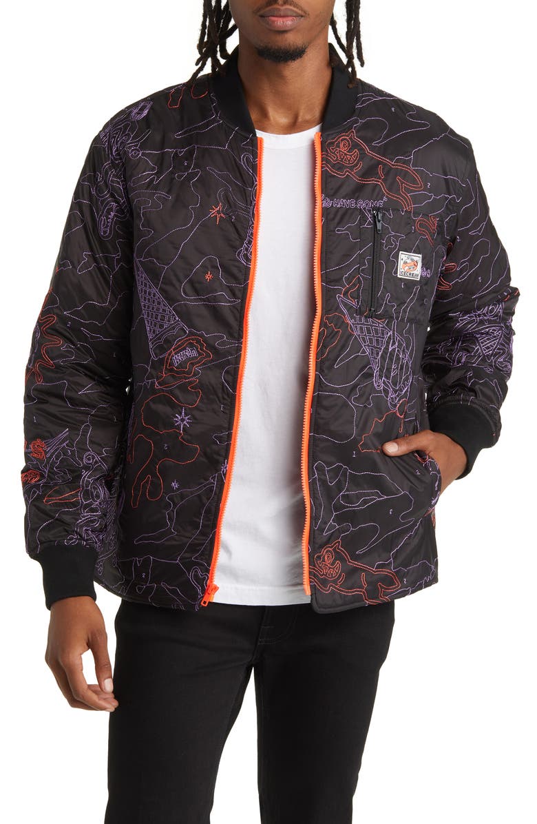 ICECREAM Skim Milk Bomber Jacket, Main, color,