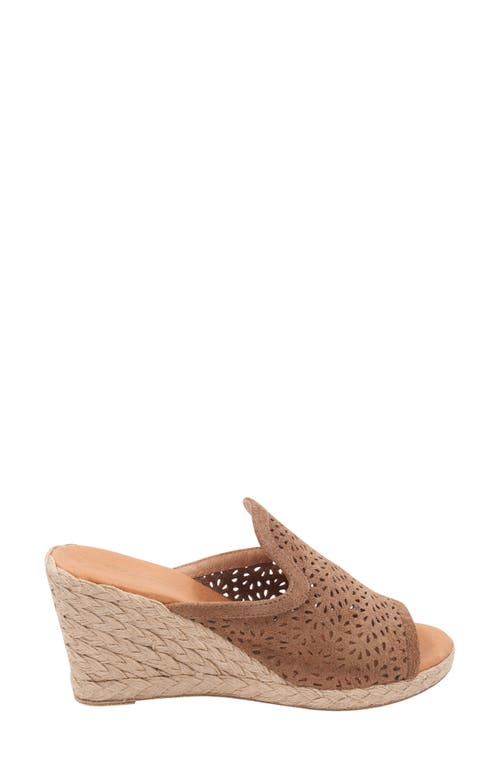 Andre Assous André Assous Nissa Espadrille Wedge Slide Sandal In Cuero