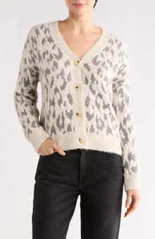 SUNDAY EDITION Leopard Print Cardigan