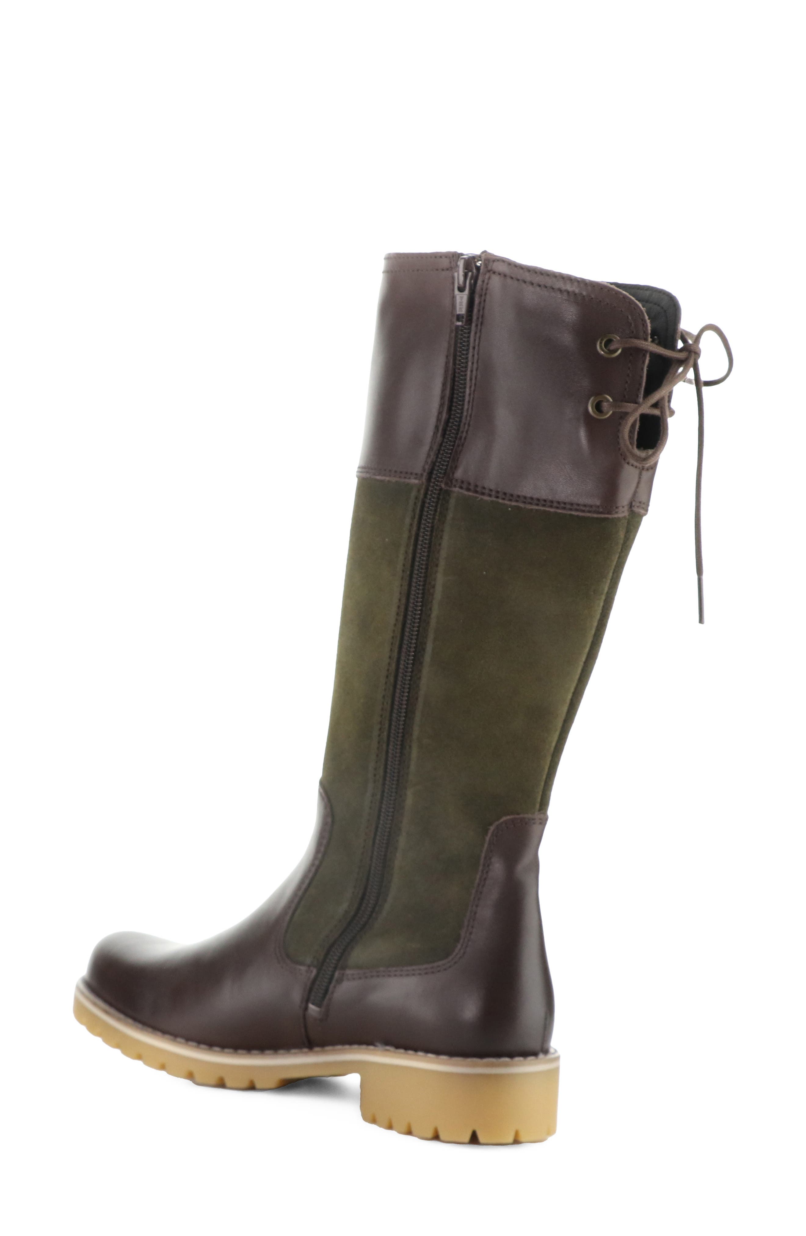 Hunt Knee High Boot, Alternate, color, DK BROWN/ OLIVE