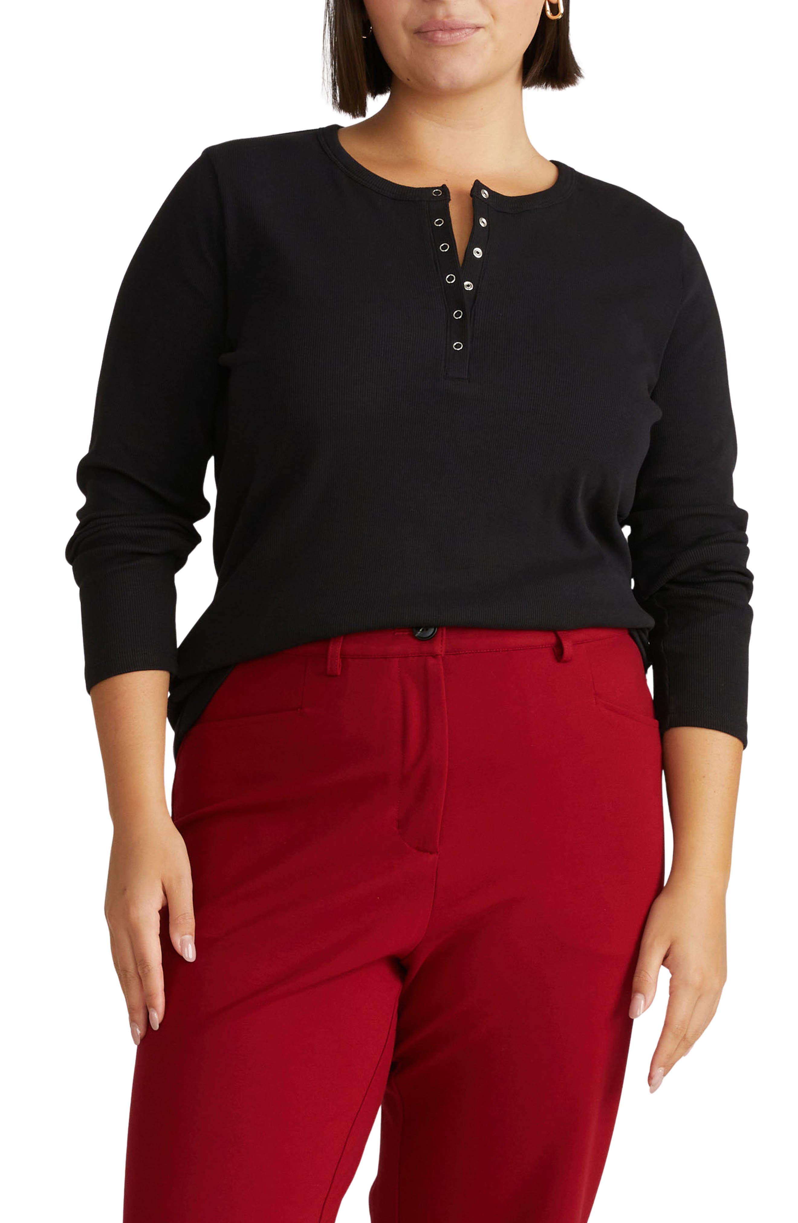 Long Sleeve Stripe Henley