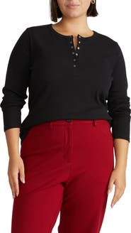 Universal Standard Long Sleeve Stripe Henley