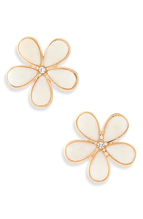 Resin Flower Stud Earrings