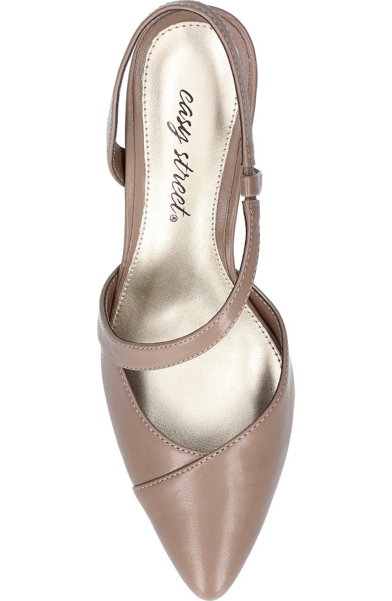 EASY STREET Emerald Slingback Pointed Toe Pump, Alternate, color, Taupe