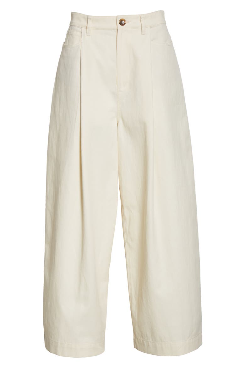 Wide Leg Ankle Pants, Alternate, color, NATURAL