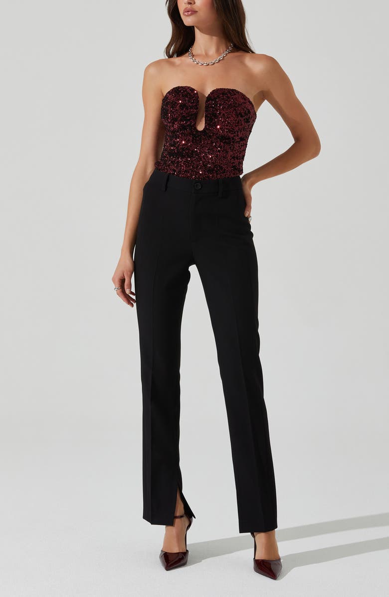 ASTR the Label Arista Strapless Sequin Top, Alternate, color,