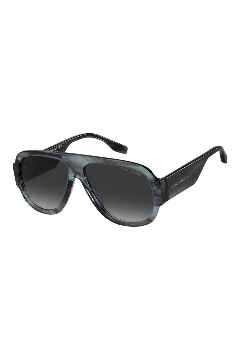 MARC 843/S Aviator Sunglasses, Alternate, color, GREY HORN
