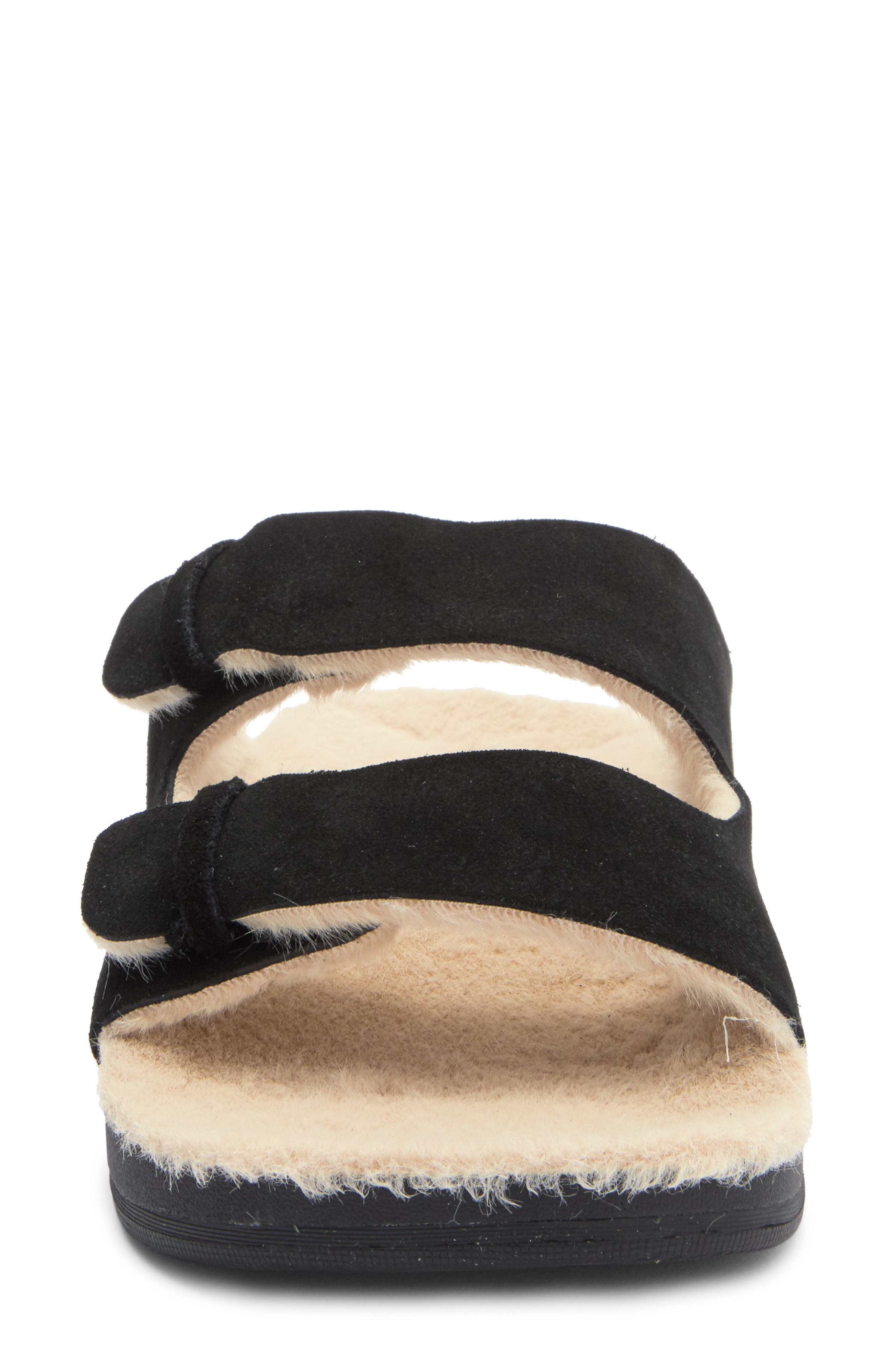 Reef Ojai Two Bar Cozy Faux Shearling Lined Slide Sandal, Alternate, color, 