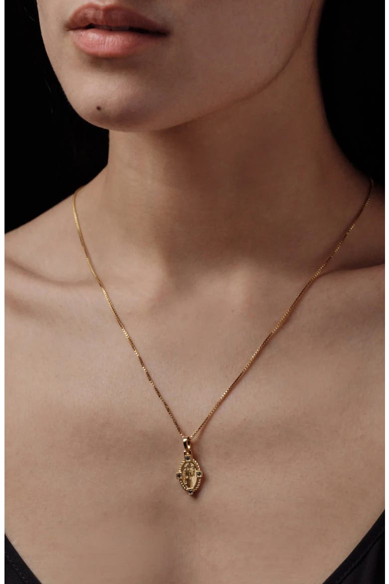 Sekhmet Bastet Goddess Necklace, Alternate, color, 14K GOLD VERMEIL
