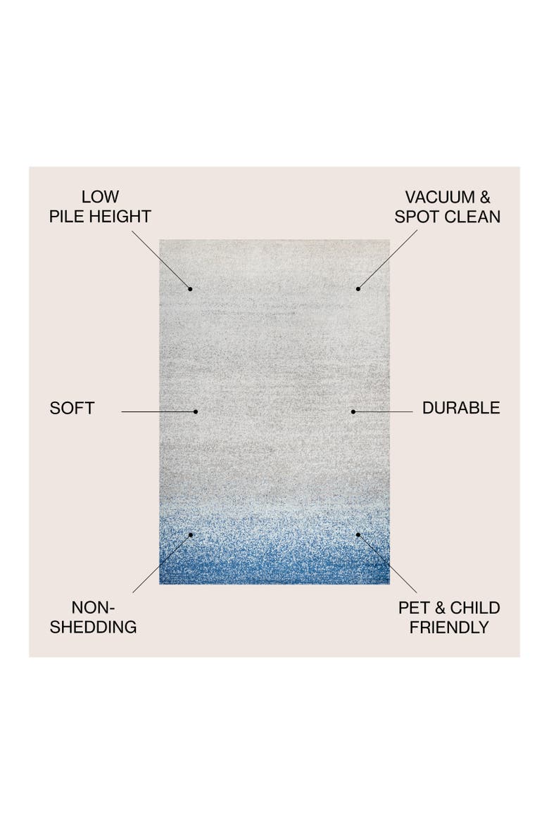 Shore Modern Gradient Area Rug, Alternate, color, Blue/Cream