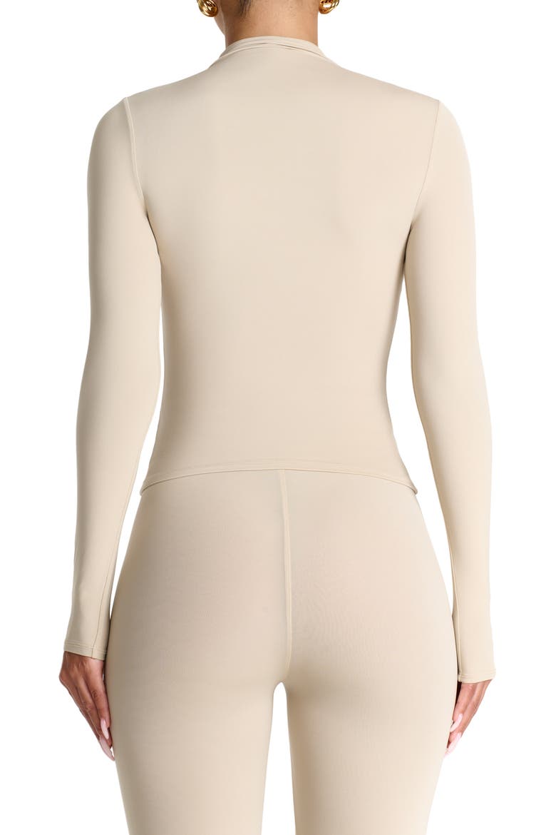 Mock Neck Top, Alternate, color, TAUPE