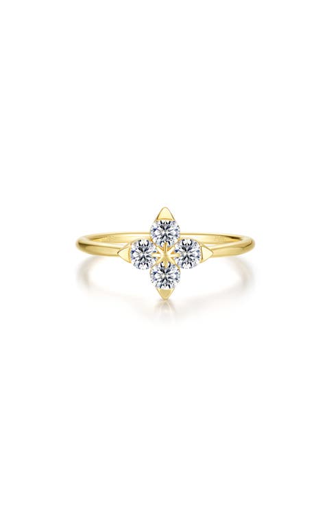 Trillium Superbloom Simulated Diamond Flower Ring