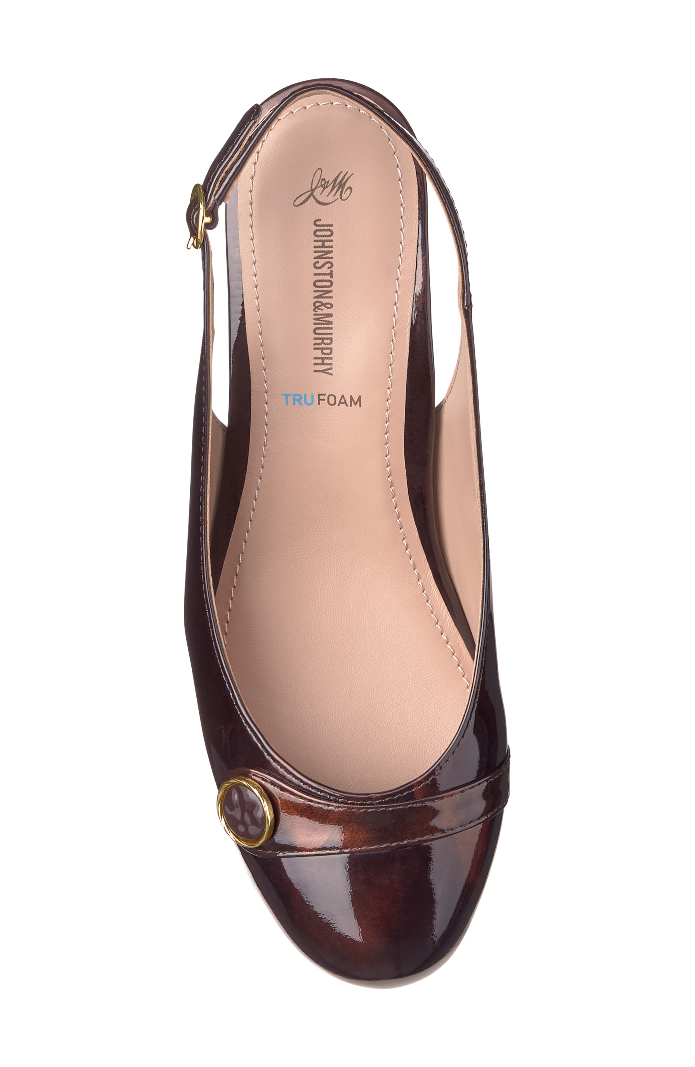 Sienna Slingback Pump, Alternate, color, DARK BROWN LEATHER